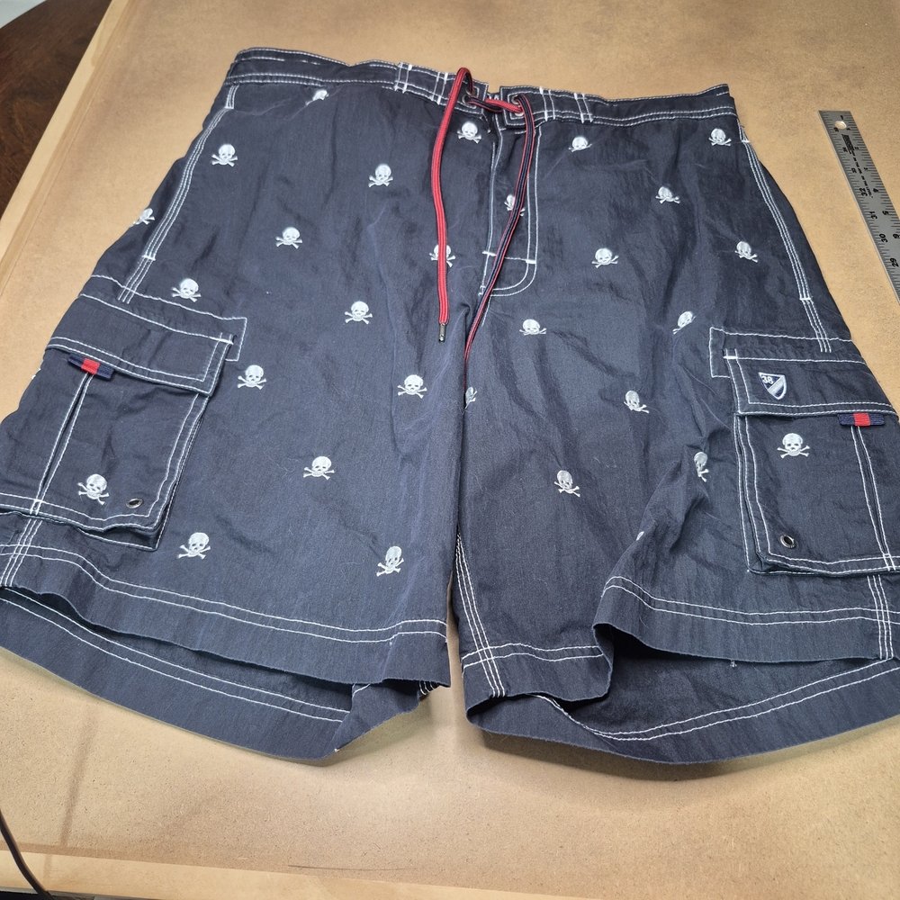 Daniel Cremieux Black Skull Print Board Shorts 2066/625